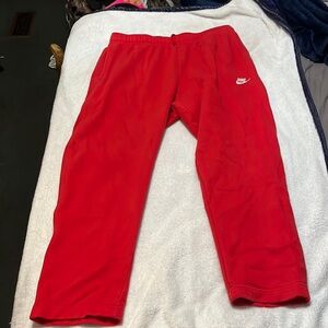XL red Nike sweats